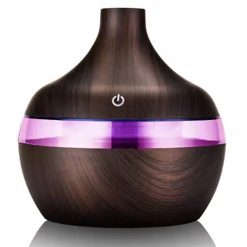 Humidificateur d’air – Effet Bois Naturel,lumineux