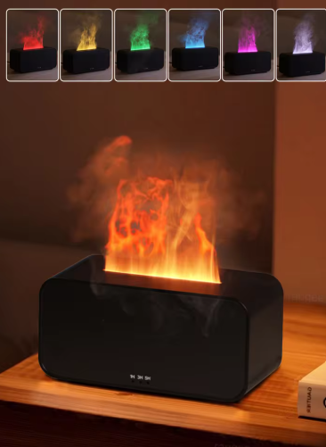 Humidificateur d’air – Effet flamme LED