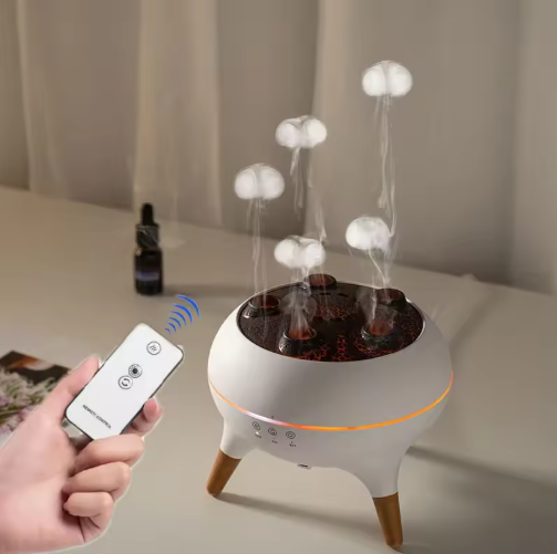 Humidificateur d'air – Effet méduse lumineux