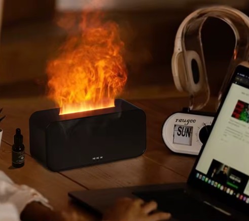 Humidificateur d’air – Effet flamme LED